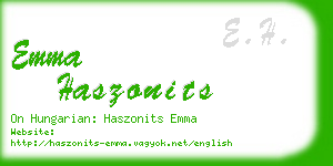 emma haszonits business card